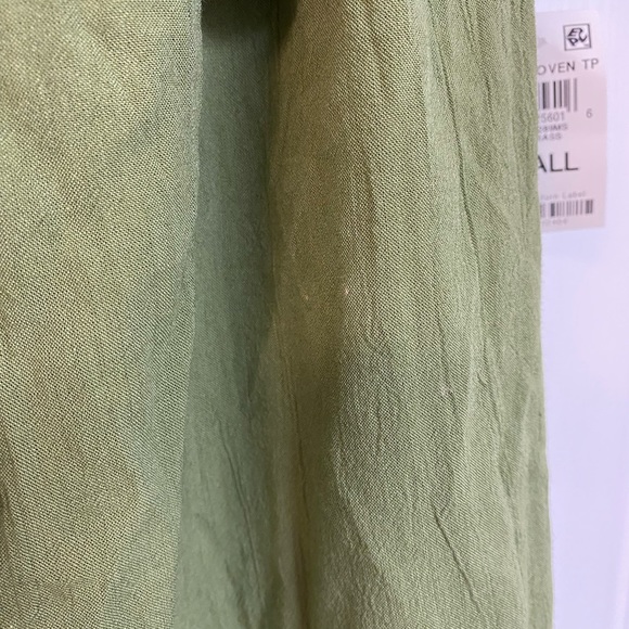 Style &co peasant on/off shoulder green short sleeve top small - Picture 2 of 6